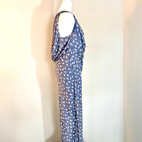 Esley Cat Print Drape Neck Maxi Dress - Picture 2 of 13